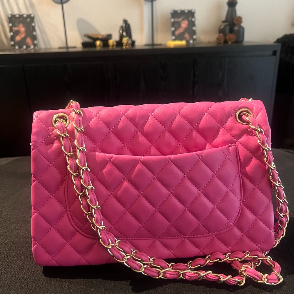 Quilted Pink Shoulder Bag - Picture 4 of 8